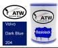 Preview: Volvo, Dark Blue, 204: 500ml Lackdose, von ATW Autoteile West.